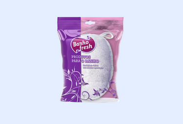 Esponja Oval Esfoliante Banho Fresh